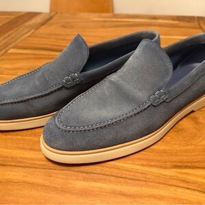 Magnanni Slate Blue Suede Loafers
